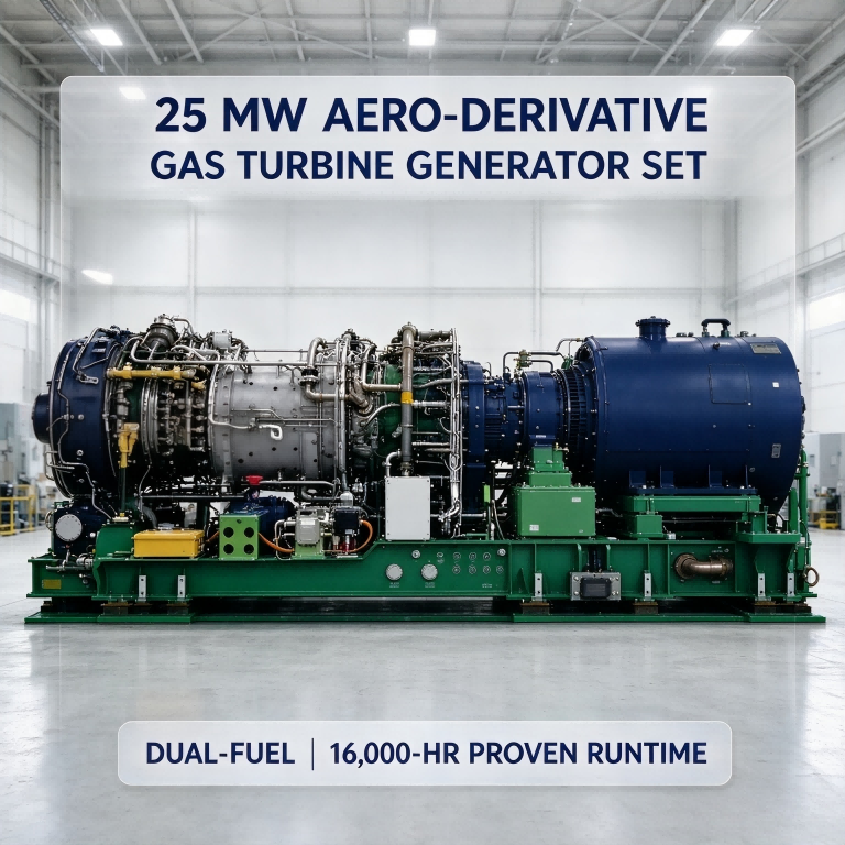 25 MW Aero‑Derivative Gas Turbine Generator