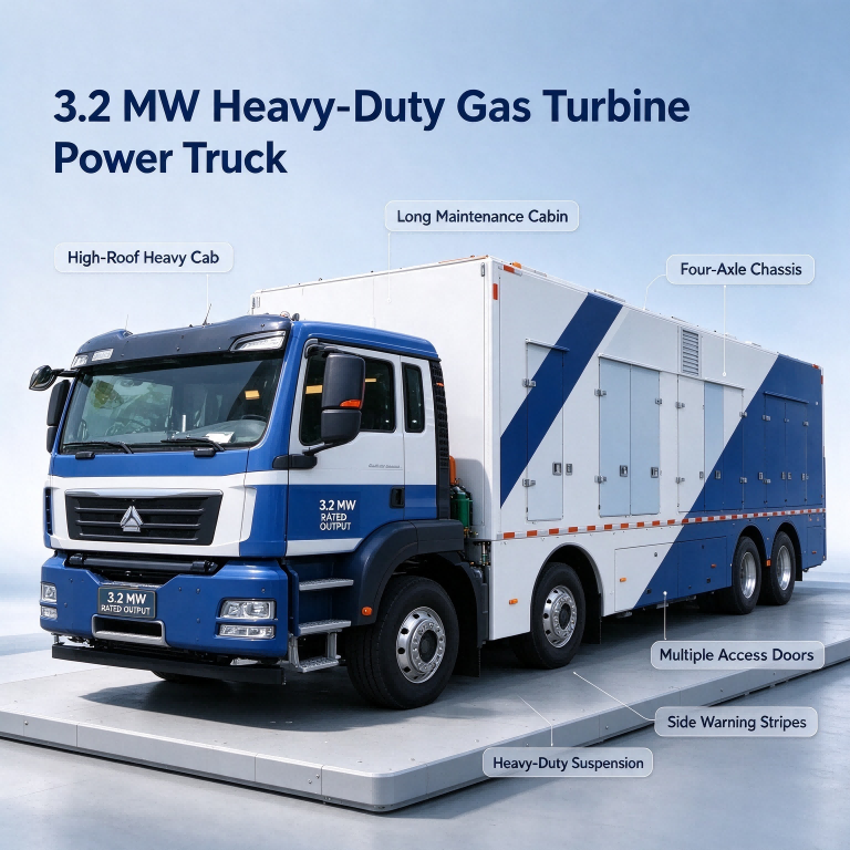 3.2 MW Aero‑Derivative Gas Turbine Mobile Power Vehicle