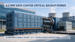 4.5 MW gas turbine generator set as critical backup power for large data center, emergency power supply, 25,000 maintenance hours