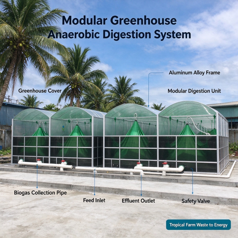 Modular Biomass Anaerobic Digestion Biogas Production System